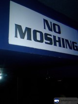 No Mosh Sign in Dark Room