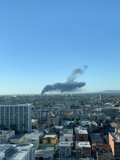 Smoke Billows over Los Angeles Skyline