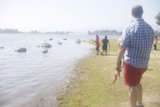 Ken Jeong enjoying the scenic lake view