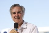 Burt Rutan shares his vision with the crowds