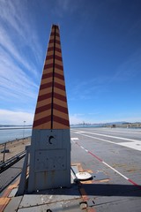 Striped Maritime Obelisk on USS Hornet Flight Deck