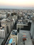City skyline from a bird's eye view