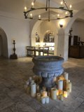 A Serene Altar in a Church Crypt