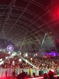 Night Sky Illuminates Rock Concert Audience