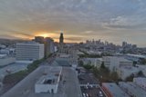 Sunset over the sprawling metropolis