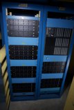 Assorted Equipment on Blue Rack