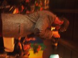 Stylish Man in Knitwear Jacket at Pub