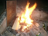 Flames Dancing with Booze