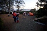 Family Camping at Dusk on Mount Diablo