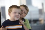 Two Happy Boys Strike a Pose