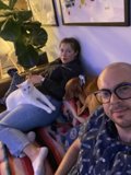 Sofa Cuddles with Furry Friends
