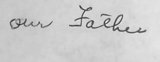 Owner's Signature on a Restaurant Note
