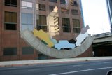 City Mural on Modern Office Building