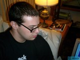 Dave B at his computer desk