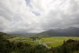 Majestic View of a Cloudy Valley with Mountains