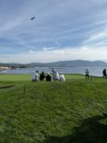 Kite-flying Golfers at Pebble Beach