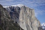 El Capitan's Monolithic Granite Face with Winter Snow Crown