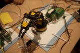 Robotic Arm on Plywood Table