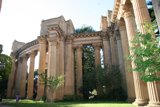 Towering Columns in a Garden