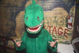 Dinosaur Mascot on the Streets
