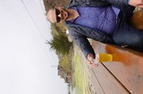 Beachside Beer Break on Overcast Day