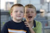 Happy Boys Strike a Pose