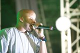 Bald Entertainer Rocks Coachella Stage