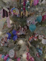 Whimsical Christmas Tree with Colorful Children's Ornaments