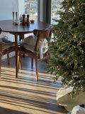 Festive Dining Table with Wooden Chairs