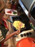 Breakfast Cooking on the Stove