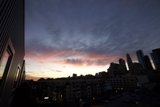 Sunset Over the Urban Skyscrapers
