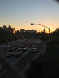 Rush Hour on the LA Freeway at Sunset
