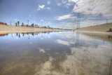 Serene Desert Sky and Water