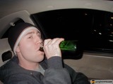 Enjoying a Cold One on the Road