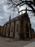 Aerial View of Gothic Church in Santa Fe