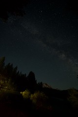 Milky Way Arches Over Mount Lassen at Night