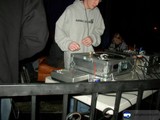 DJing in a Grey Hoodie