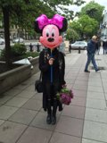 Spring Flowers and Cartoon Balloon