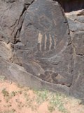 Hand and Face Carved in Slate Rock
