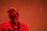 Red Jacket and Shades at Coachella