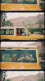 Vintage Film Strip Engagement Photos Desert Setting