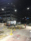 Garbage Truck at Night