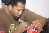 Dreadlocked Man Cleans Up