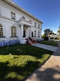 White House with a Picturesque Lawn