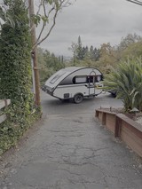 Travel Trailer Parked in Residential Driveway