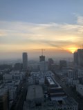 Sunset over the Busy Metropolis