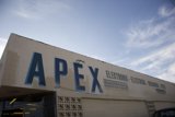 Apex Building dominates the skyline