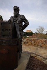 Bronze Statue of Bearded Man at Skywalker Ranch