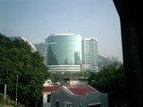 City Skyscraper viewed from a window