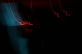 Glowing Red Laser Light in the Dark